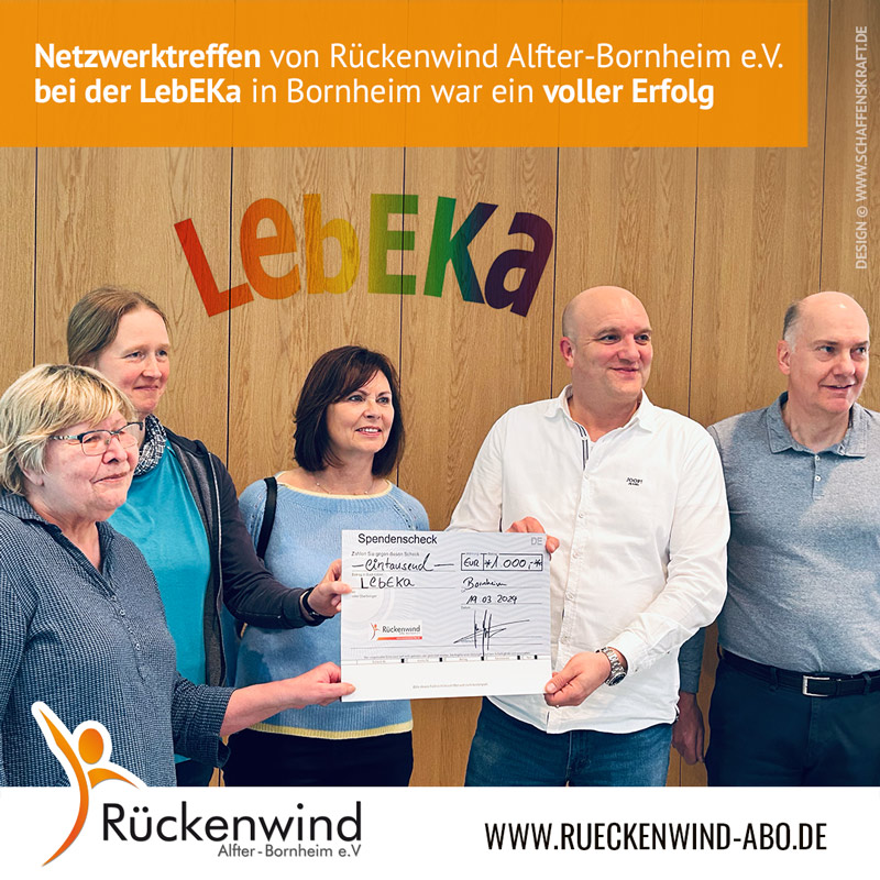 Netzwerktreffen von Rückenwind Alfter-Bornheim e.V. bei der LebEKa in Bornheim war ein voller Erfolg